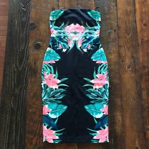 Express floral bodycon dress